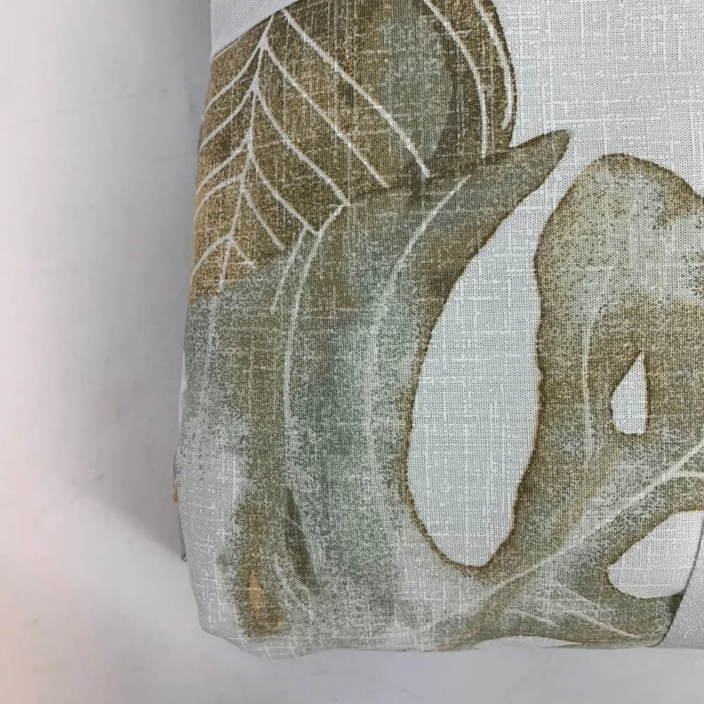 Tommy Bahama Home Full/Queen Duvet Cover Set Green &‎ Beige Leaf Pattern